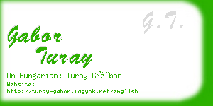 gabor turay business card